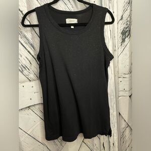 Current/Elliott Muscle Tee w/Rose Gold Glitter Spray Black S